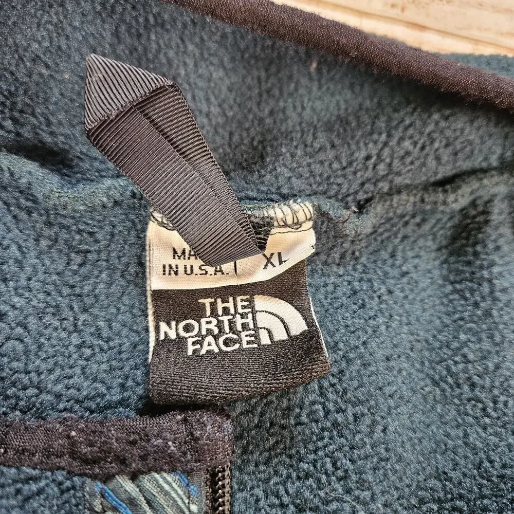 Vintage The North Face Zip Fleece Sweatshirt Size XL Green Made In USA